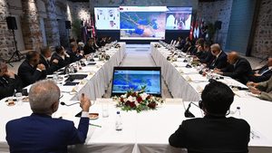 Ministers from the UAE, Qatar, Iraq and Turkey attend the first meeting in Istanbul on the Development Road project