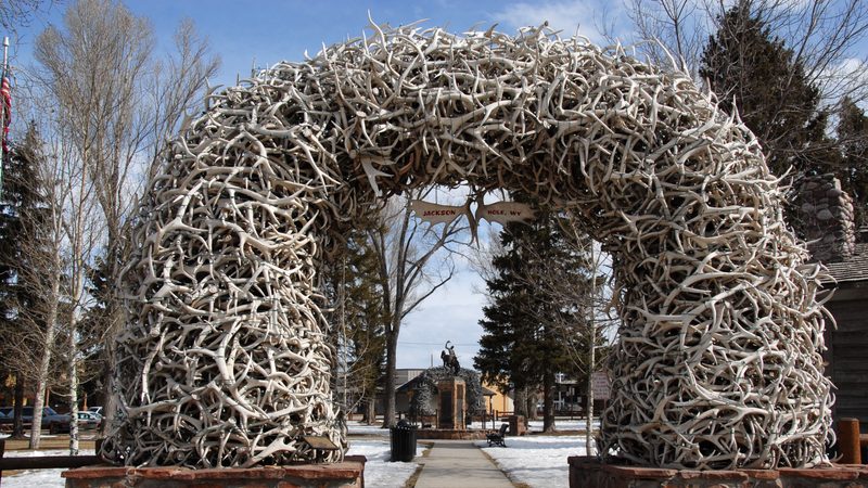 Powell interest rates Jackson Hole elk antler arch