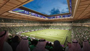 People, Person, Adult Jeddah Central Development Stadium will have a capacity of 45,000 and it is hoped will become the home of two football clubs after the World Cup