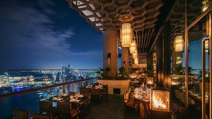 A view from the terrace of Sunset Hospitality Group's Mott 32 in Dubai, which was launched in 2022