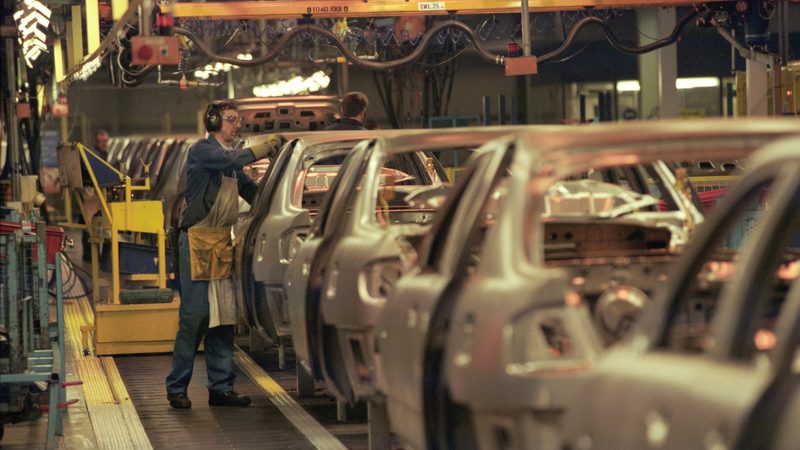 Architecture, Building, Factory Nissan's car factory in Sunderland in the UK; the company is to invest in manufacturing 10,000 cars for the local market over the next year in Egypt