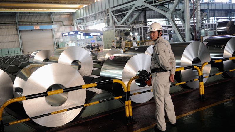 As China's economy slows, demand for steel has dropped, forcing producers to sell internationally