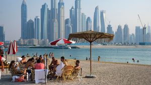 A view of residential towers from Dubai's Palm Jumeirah. Cash buyers still dominate the property market but their power is waning, according to one expert