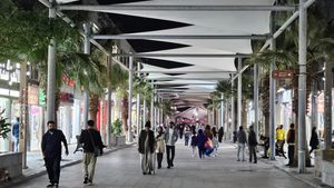 Shoppers in Kuwait City. Kuwait is yet to introduce VAT but new rules will apply a 15 percent business profit tax to all companies