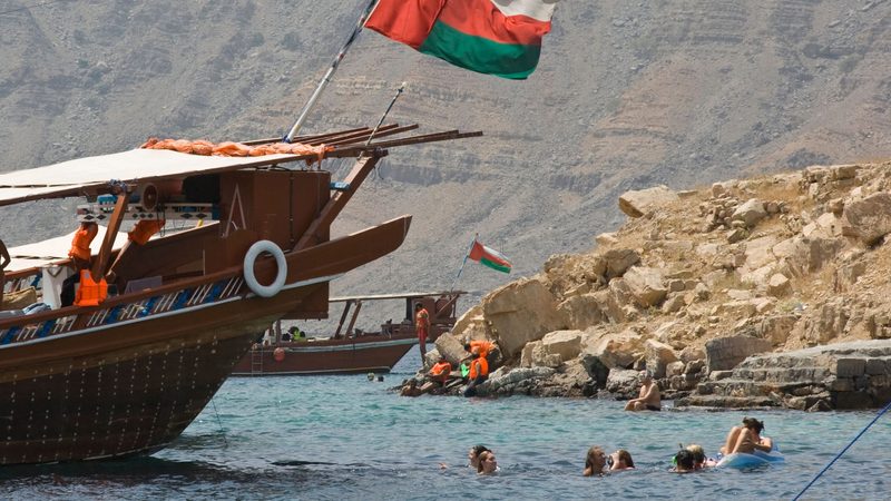 Tourists enjoying the water during a boat tour on the Musandam Peninsula in Oman. India, Germany and China have recently emerged as tourist source markets