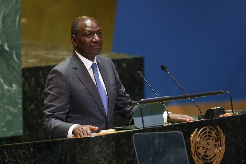 Kenya's president William Ruto. A UAE loan will help the East African nations's budget deficit, which is expected to rise to 4.3 percent of GDP this year
