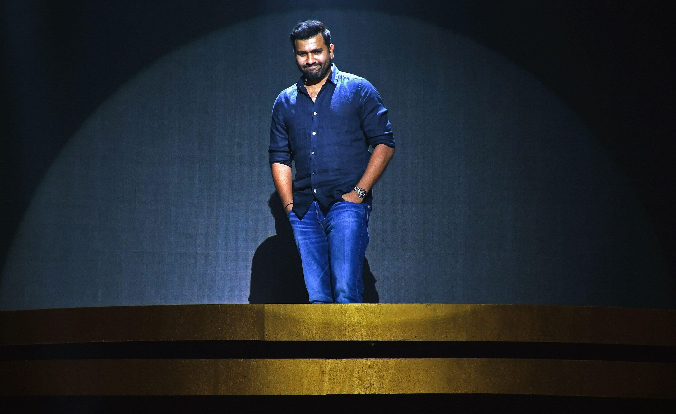Rohit Sharma at a product launch in Mumbai. The India cricket captain is also working with developer Aldar in the UAE 