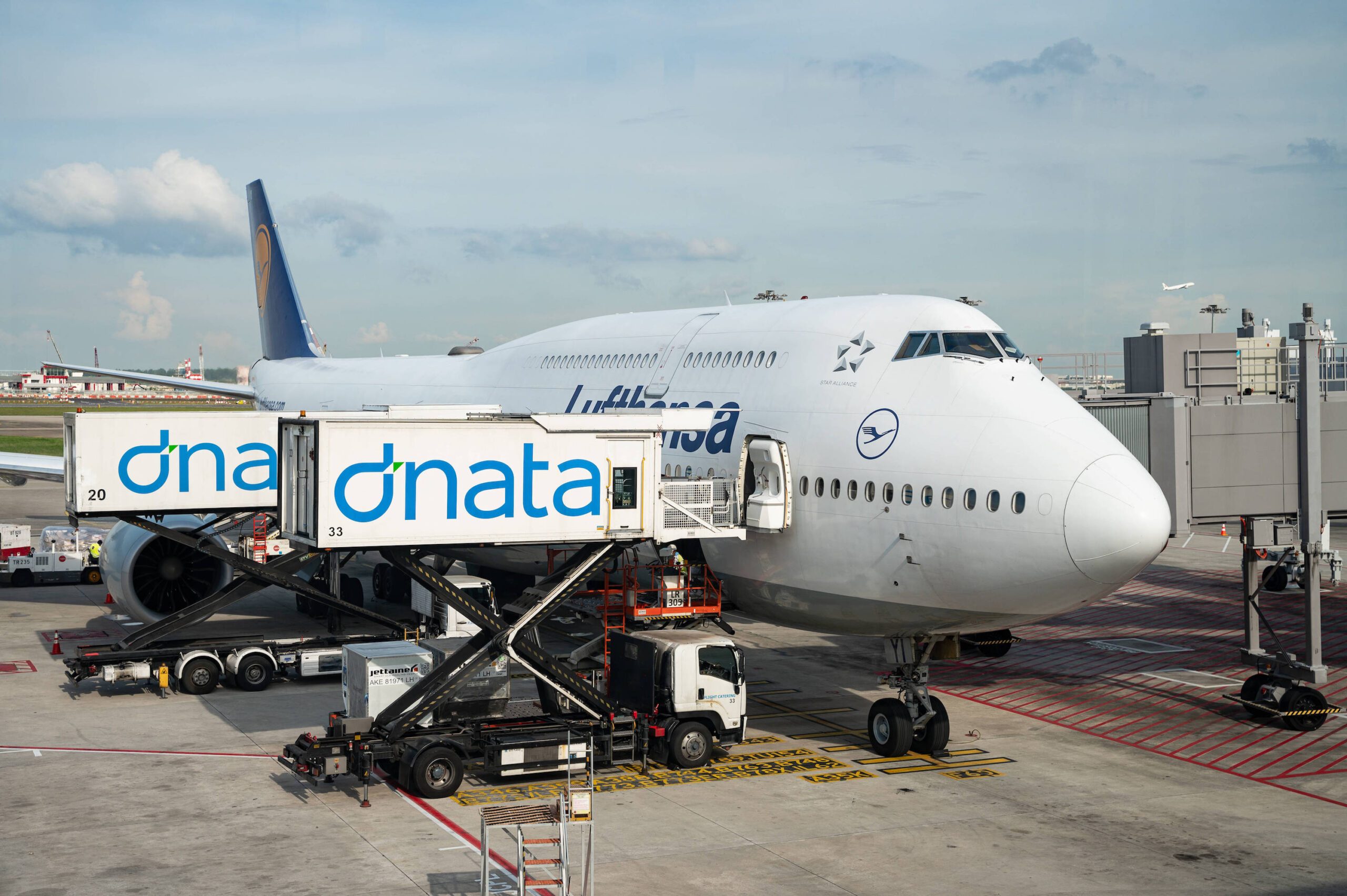 Dnata servicing a Lufthansa plane in Singapore. Chief executive Steve Allen says the company sees potential in Asia