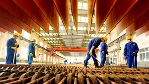 Workers at a copper factory in Shangrao city, Jiangxi province. China has huge influence over the price of copper