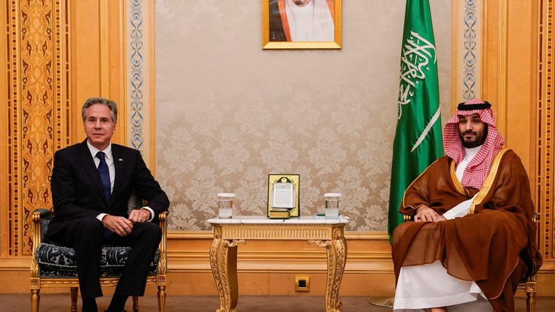 As part of the latest attempt by the US to push for an Israeli ceasefire in Gaza, US Secretary of State Antony Blinken met Saudi Crown Prince Mohammed bin Salman in Riyadh