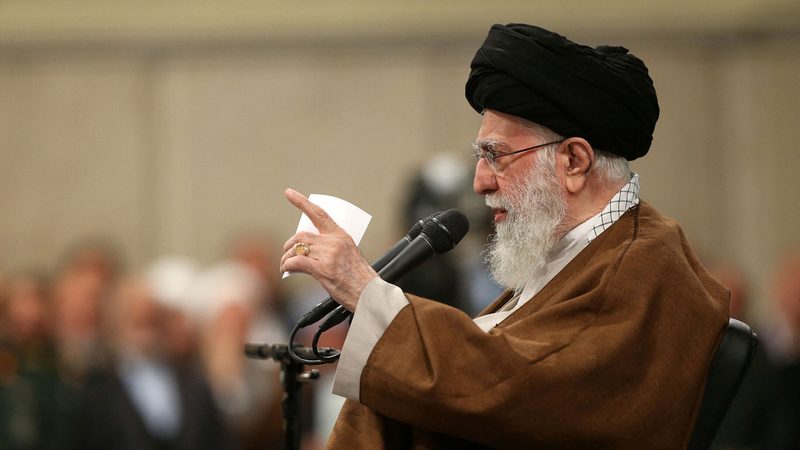 Iran's Supreme Leader Ayatollah Ali Khamenei speaks during a meeting in Tehran, Iran, October 27, 2024