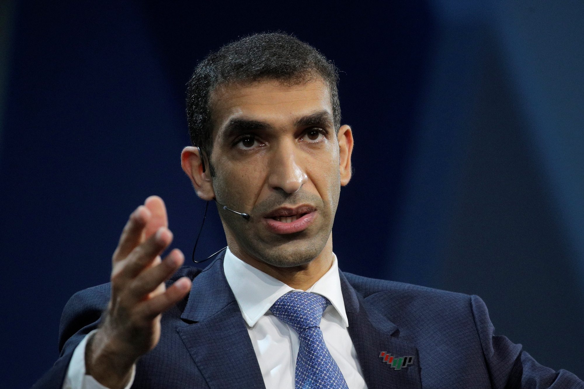 Thani Al Zeyoudi, Minister of State for Foreign Trade of the United Arab Emirates, (UAE) speaks during the Skybridge Capital SALT New York 2021 conference in New York City, U.S., September 15, 2021. REUTERS/Brendan McDermid Dr Thani bin Ahmed Al Zeyoudi, the UAE’s minister of state for foreign trade, said 'Malaysia offers substantial opportunity for our exporters, industrialists and business leaders' UAE Malaysia Cepa