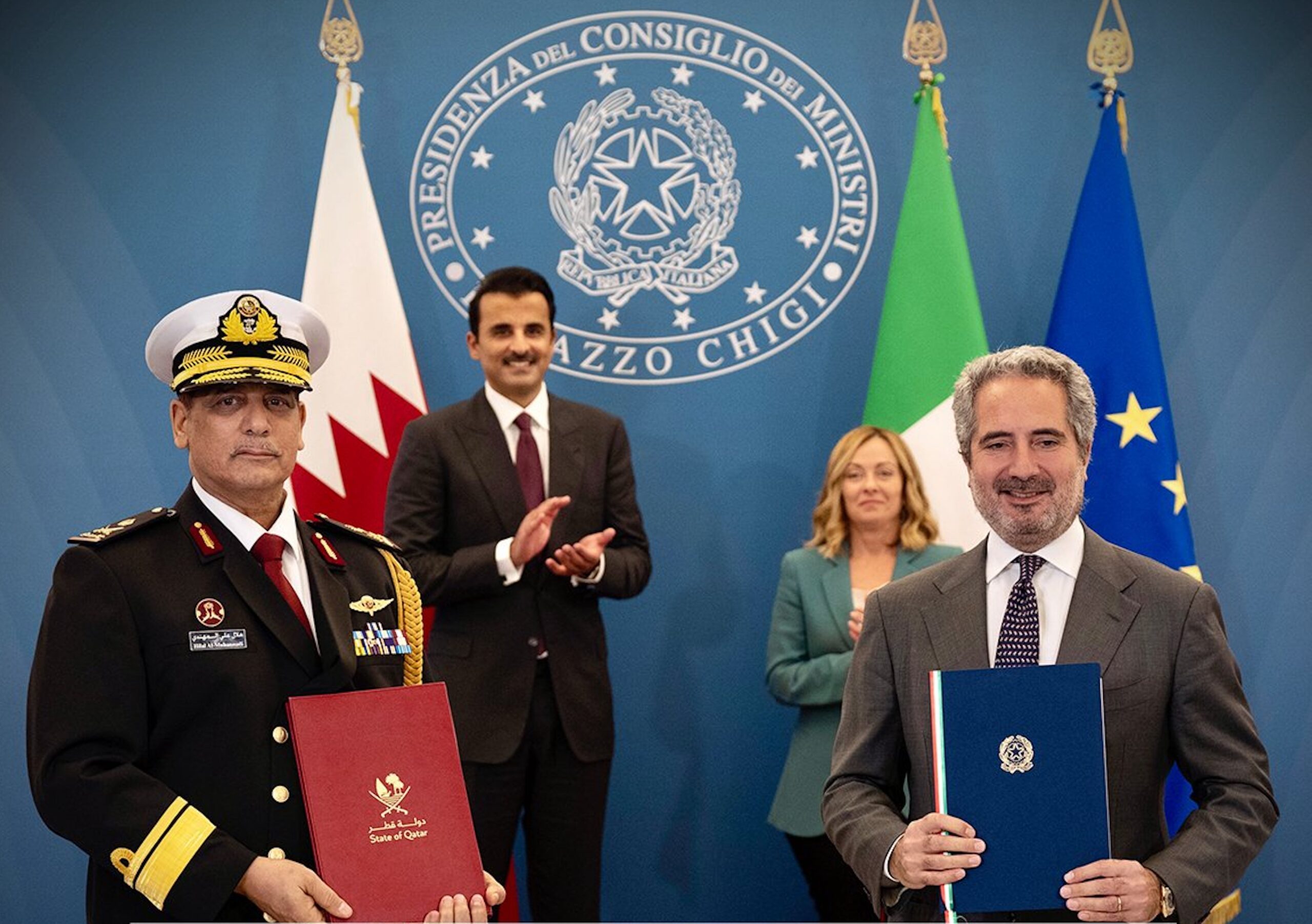 Qatar Fincantieri anti-drone radar deal Giorgia Meloni Emir of Qatar Sheikh Tamim Bin Hamad AlThani