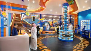 A rendering of the Hot Wheels e-karting venue in Saudi Arabia