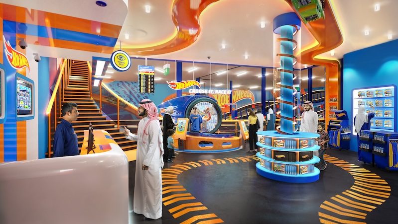 A rendering of the Hot Wheels e-karting venue in Saudi Arabia