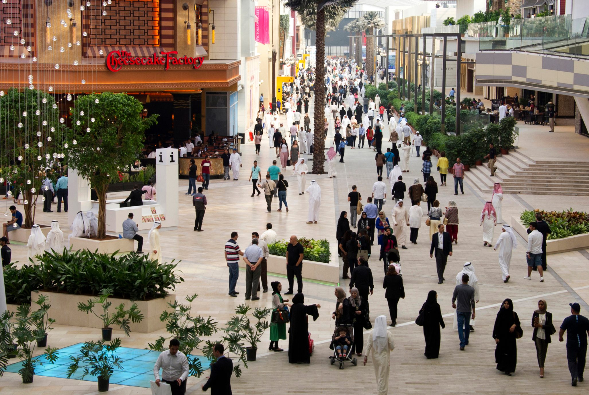Shoppers in Kuwait's Avenues Mall – the IMF says the country needs to encourage private sector employment