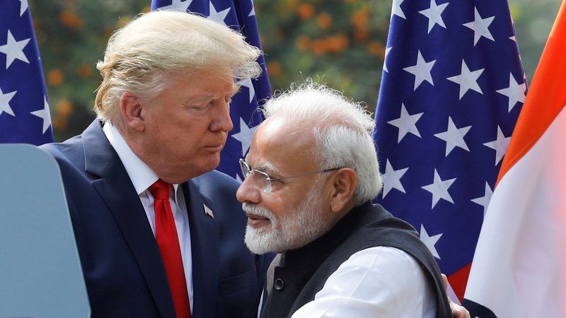 President Donald Trump and India's prime minister Narendra Modi embrace in 2020. India might be well placed to survive the return of Trumponomics