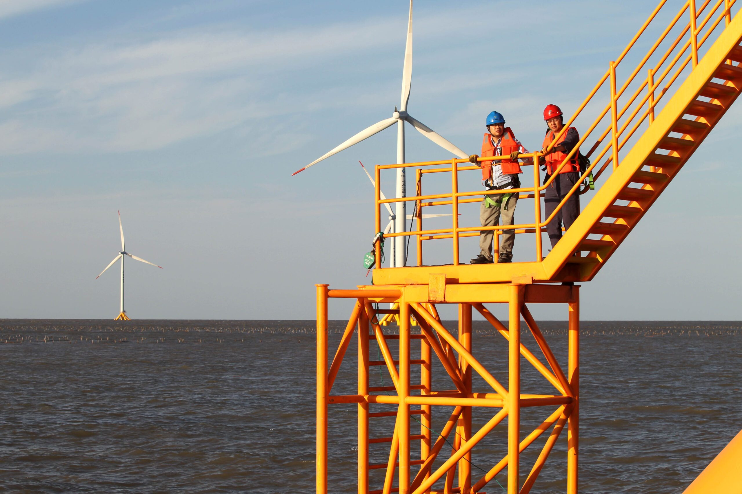 An offshore wind farm in China. Zinc is vital for anti-corrosion coating in offshore turbines but China has reached a point of oversupply