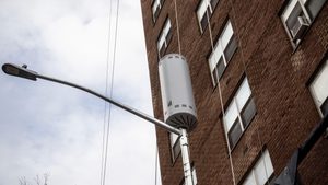 A 5G antenna in New York. Mavenir is collaborating with investment bank Evercore on discussions with Aramco Digital