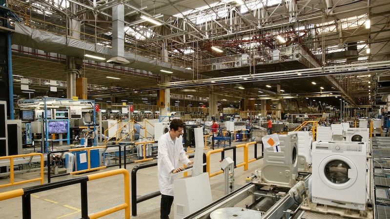 A Beko manufacturing plant. The company said Italian operations were financially unsustainable, with factory utilisation rates falling below 40 percent