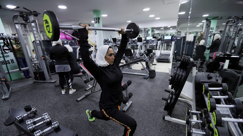 A woman works out at a gym in Qatif, Saudi Arabia. One investor said they had never seen as much interest from VCs in the fitness industry