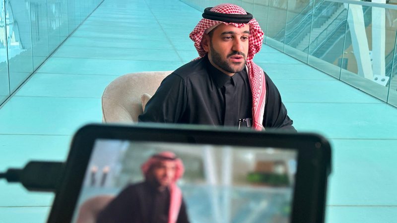 Hammad Albalawi, head of the 2034 Saudi Arabia World Cup bid, speaks at the World Football Summit Asia