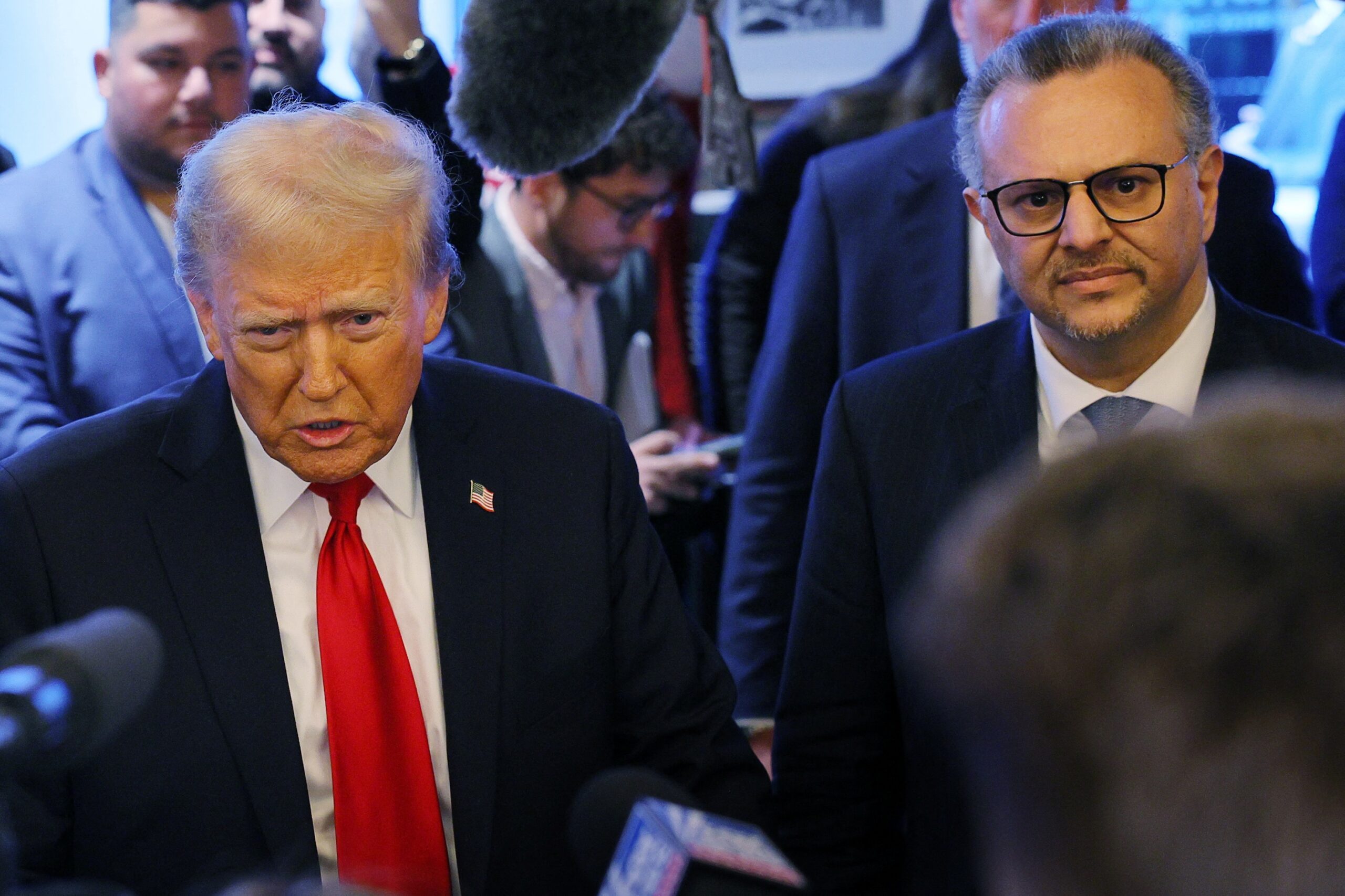Massad Boulos seen with Donald Trump during an election campaign visit to Dearborn, Michigan. Boulos is father-in-law to Trump's daughter Tiffany