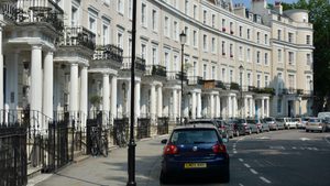 Houses in Royal Crescent, Holland Park. The area is one of London's most expensive neighbourhoods