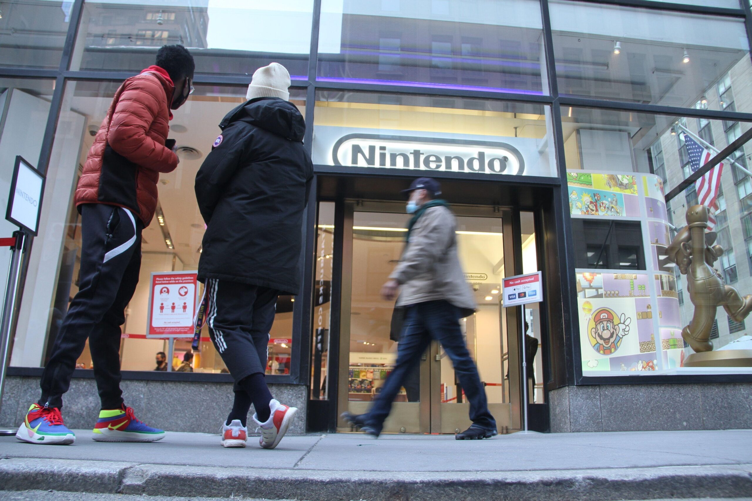 A Nintendo store in New York. Nintendo's profit dropped 60 percent year on year to $685 million from April to September 2024