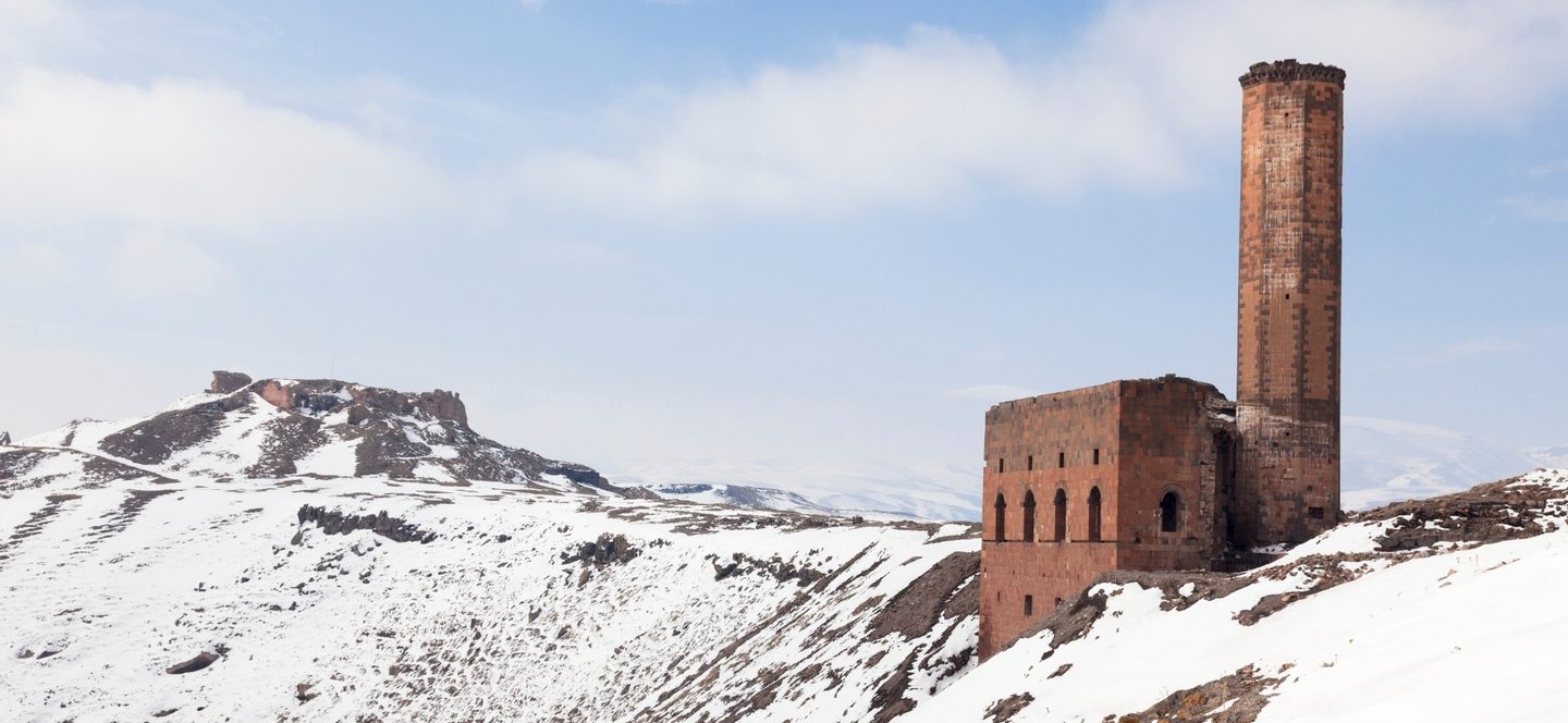 Architecture, Building, Ruins Snow covered ruins in eastern Turkey Snow covered ruins in eastern Turkey; promoters are encouraging tourists to combine skiing with cultural trips