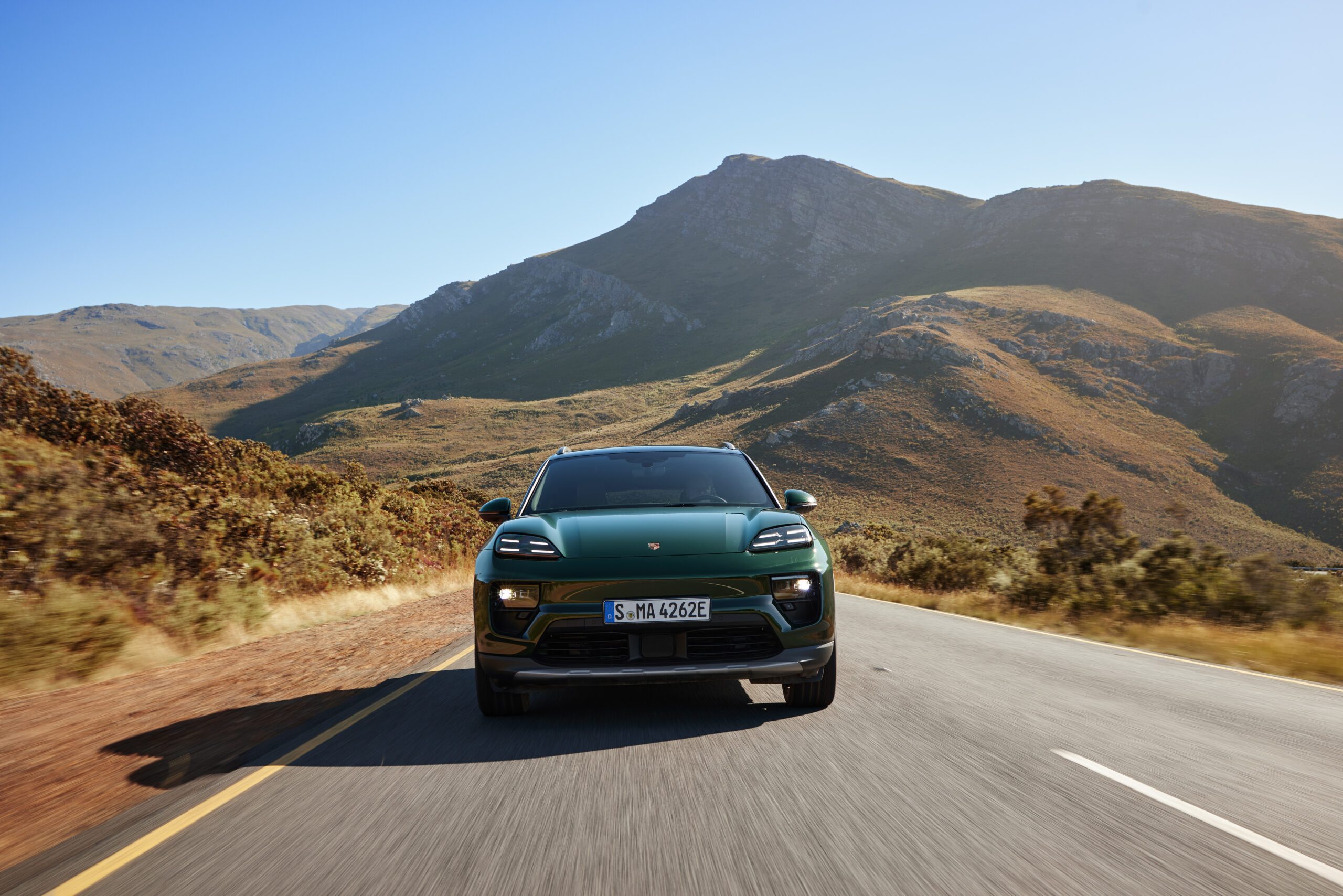Middle East EVs. The fully electric Porsche Macan. CEO Oliver Blume says EVs have huge potential but charging infrastructure is a hurdle
