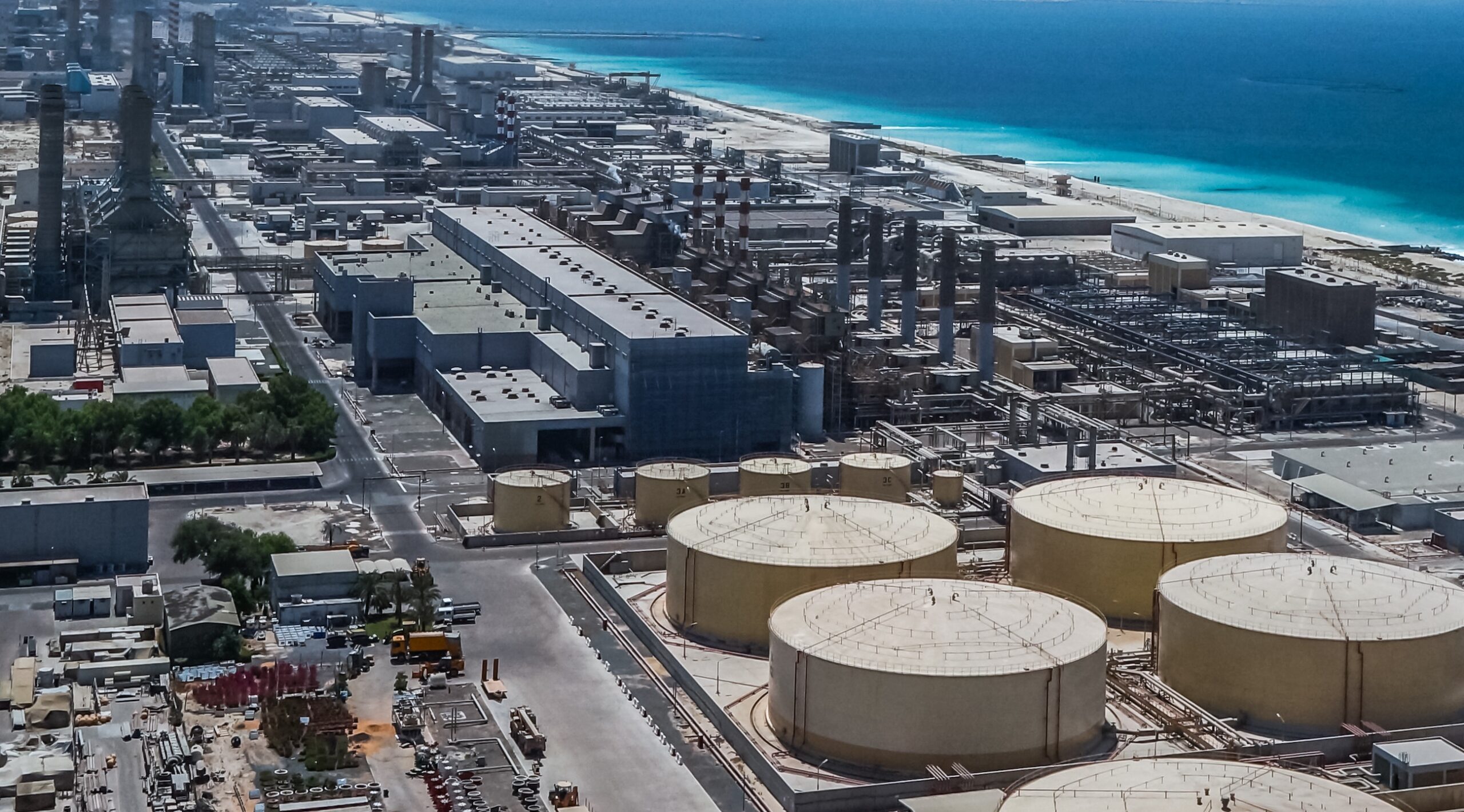 A desalination plant near Dubai. The industry is another heavy emitter