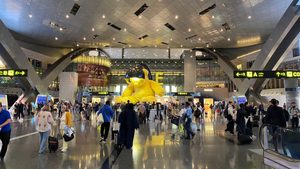 Hamad International in Doha, Qatar. The airport had 52.7m passengers in 2024