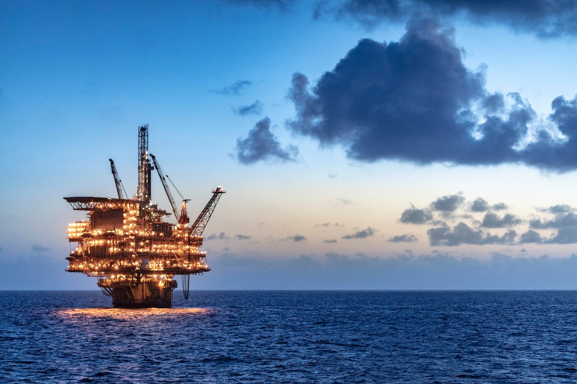 Shell's Perdido platform in the Gulf of Mexico; the company is likely to move its gas trading team from Madrid