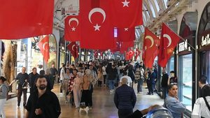 Shoppers in the Grand Bazaar in Istanbul. The European bloc has provided over €780m ($810m) so far to support Turkey’s green transformation