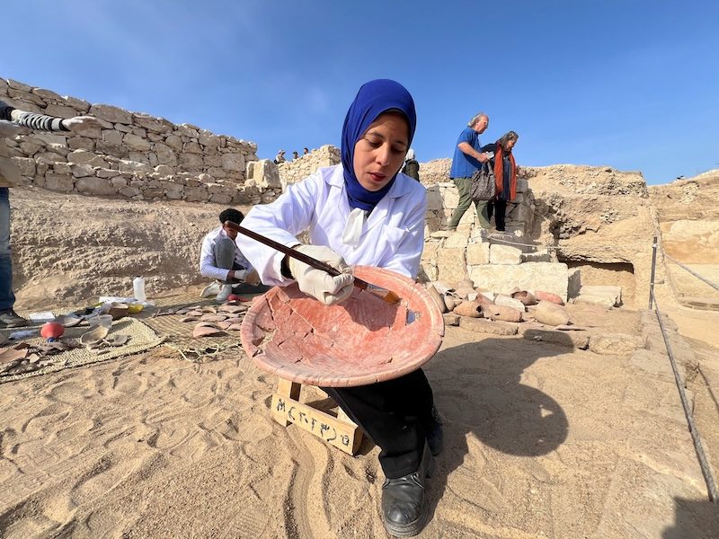 Egyptian archaeologists at work on the Nile's west bank in Luxor. Tourism is estimated to account for 8 percent of Egypt's GDP