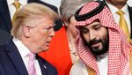 President Donald Trump speaks with Saudi Arabia's Crown Prince Mohammed bin Salman at the G20 leaders summit in Osaka, Japan, 2019