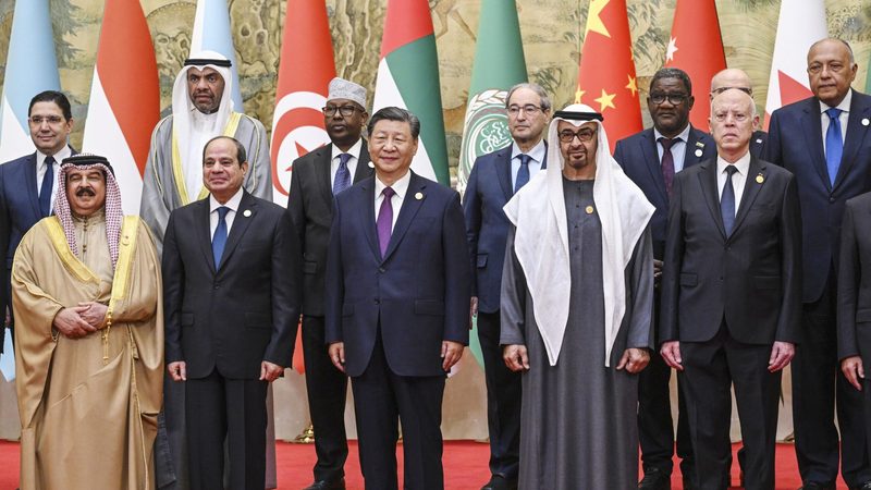 Chinese president Xi Jinping with Arab leaders at the 10th ministerial conference of the China-Arab States Cooperation Forum in Beijing