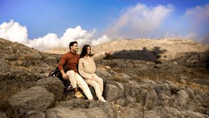 Tourists admire the views in the mountains of Ras Al Khaimah. Visitor numbers look set to rise steeply