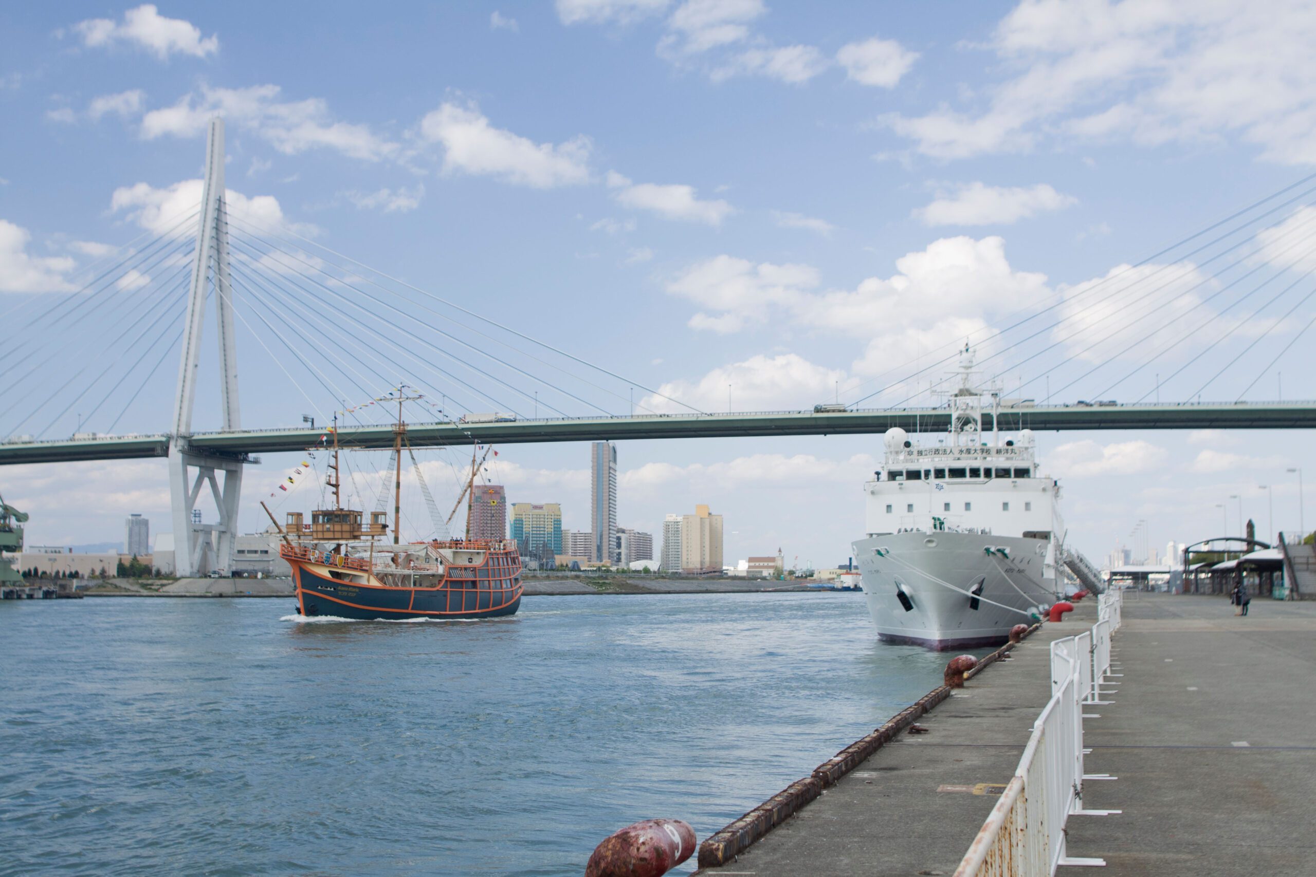 Ships in the Port of Osaka. Adnoc will ship up to 800,000 tonnes of LNG to Osaka Gas