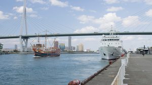 Ships in the Port of Osaka. Adnoc will ship up to 800,000 tonnes of LNG to Osaka Gas