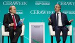 CERAWeek host Daniel Yergin and Saudi Aramco CEO Amin Nasser onstage at the 2022 event