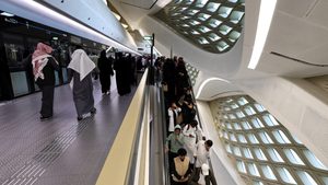 The King Abdullah Financial District Metro Station in Riyadh. The $5.6bn subway contract accounted for nearly a third of Chinese construction investment in Saudi Arabia