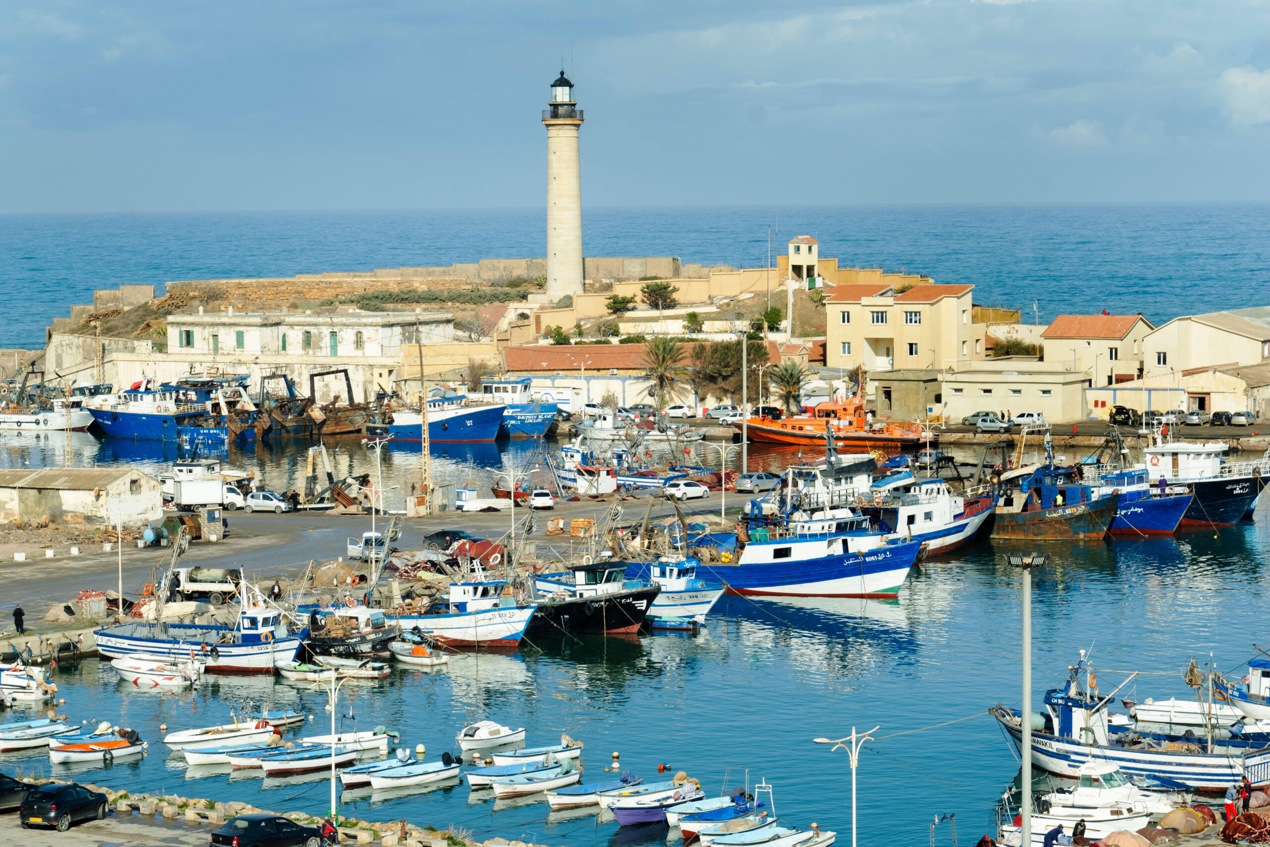 The harbour at Cherchell, Algeria, the site of a planned deep-water port