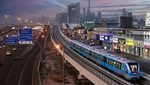 A view of the existing Dubai Metro Red Line. The Gold Line will start at Al-Ghubaiba in Bur Dubai