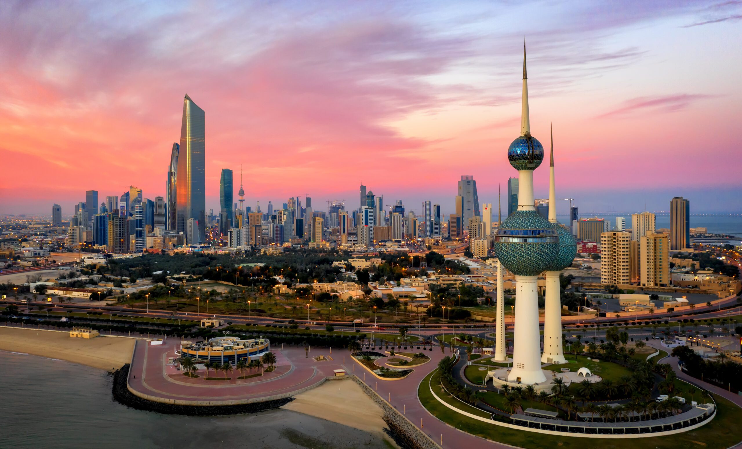 Kuwait skyline. Kuwait’s draft law on mortgage financing was submitted for government approval in 2018 and the banking industry appears increasingly confident it will come into effect soon