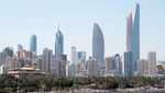 2JC8E4F A panoramic view of the Kuwait City Skyline