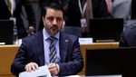 Syrian foreign minister Asaad Hassan al-Shibani at the ninth Brussels conference 'Standing with Syria', hosted by the European Union in Brussels: he expressed his appreciation of the donations