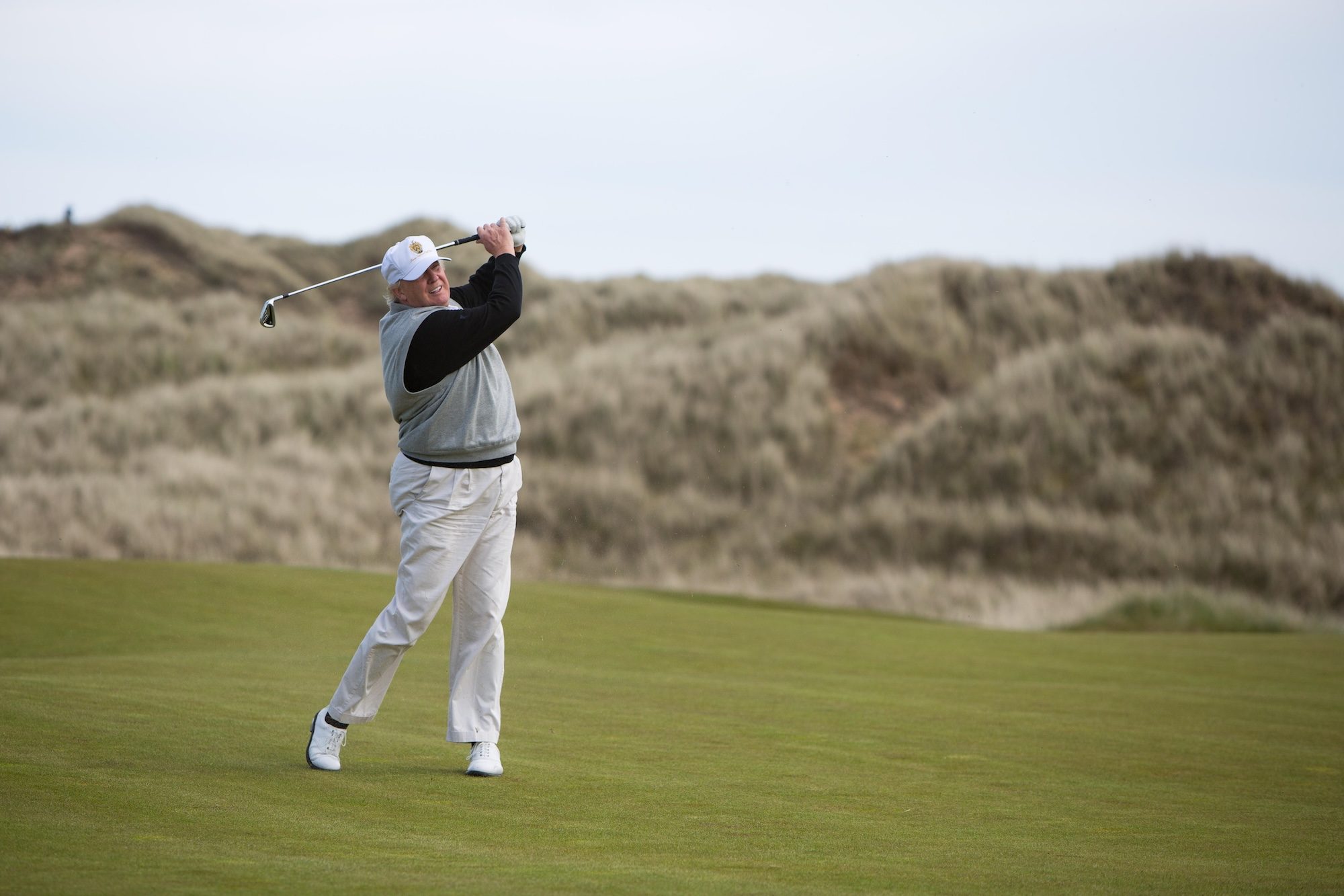 Field, Adult, Male HP2CCB President Donald Trump Photographed at Trump Links International Golf Course at Aberdeen Scotland.