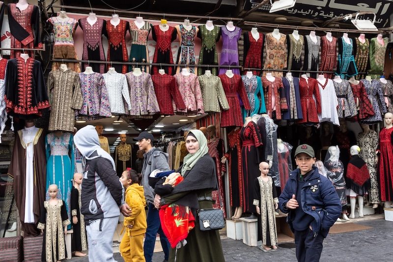 A traditional clothes shop in Amman. Jordan's growth is projected to reach 2.7 percent in 2025 from 2.5 percent last year